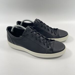 Ecco Soft 7 City Mens Shoes Black Leather Low Top Casual Size US 12-12.5 EU 46